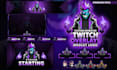 design custom animated twitch overlay and professional stream graphics package