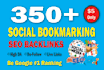 rank google 1st page by 350 bookmarks SEO backlinks
