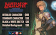 draw fantasy character, illustration and concept art