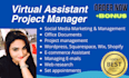 virtual assistant project manager for your administrator tasks