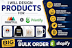 create and upload printify printful apliiq mockups to shopify etsy