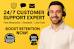 provide professional live chat and email customer support