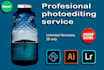 do photo editing in photoshop and lightroom