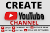 create a full professionally youtube channel with banner