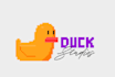 create a minimalist pixel art logo design