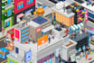 create a isometric pixel art illustration and any object