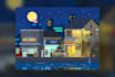 create a pixel art background and scenery