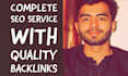 provide complete monthly SEO service with high quality backlinks