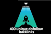 do 400 unique dofollow backlinks pr10 da100 sites