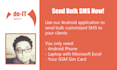 provide you bulk sms text message marketing software, use android and excel only