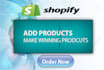 import and add products to shopify store