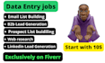 do excel data entry job, email find, linkedin research, data entry typing work