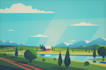 draw digital landscape, background or scene