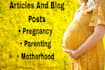 write SEO parenting and pregnancy articles and blog posts
