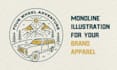 create monoline drawing illustration