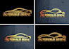 create car wash and auto detailing logo with its 3d version