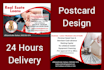 design a modern postcard in 24 hours