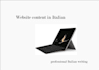 write your seo website content in italian