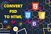 convert your PSD, sketch, figma to html with tailwindcss or bootstrap