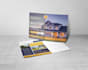 design modern, clean real estate postcard