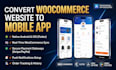 convert woocommerce website to android and ios app using flutter