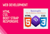 do front end development using css, HTML and bootstrap