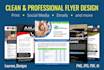 design a clean professional flyer