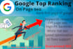 do google top ranking with on page seo in your website