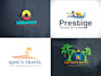 create modern travel agency and tourism logo