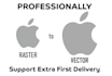 raster to vector professionally vector tracing