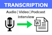 video and audio transcriptions