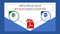 do pdf to word, data entry jobs, typing and convert scanned PDF to word
