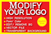 edit logo color,font,resolution,size, background