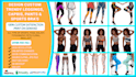 design custom trendy legging, pants, capris and sports bra