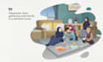 make muslim flat illustration and islamic graphic