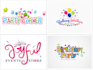 create modern events party and functions logo