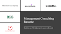help you create a management consulting resume