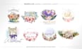 create a feminine watercolor floral logo design