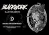 hand draw detailed blackwork illustration for your project