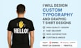 design custom typography and graphic t shirt designs for pod