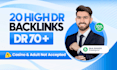 create high DR 70 plus dofollow SEO backlinks