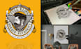design a custom hand drawn retro vintage badge logo for your brands