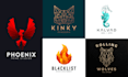 do a modern geometric or line art logo design