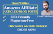 be your amazon affiliate content writer