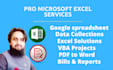 do microsoft excel and google spreadsheet pro services