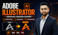 do vector graphic design in adobe illustrator, ai, svg, eps, PDF, and tracing