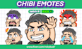 create a cute custom emotes for twitch or kick