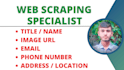 do web scraping, data scraping, website scraping, specialist