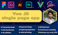 do vue js single page application with responsive layout