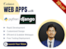 develop python django webapps with ai agents database and javascript